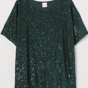H&M Relaxed Sequin Top